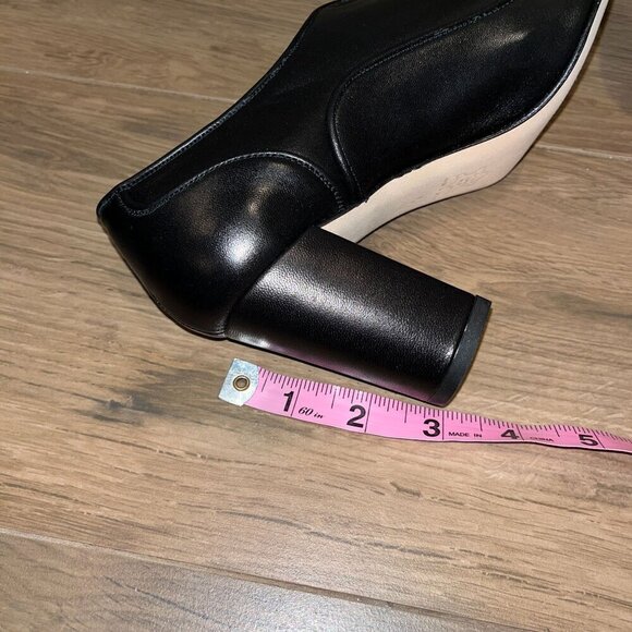 NWT ANTHROPOLOGIE Jon Josef Mamas Black Leather Pointed Toe Heeled Shoes Size 5 - Picture 6 of 8